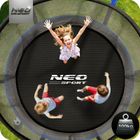 Neo-Sport, trampolina ogrodowa z siatką wewnętrzną i drabinką, 252 cm