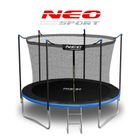 Neo-Sport, trampolina ogrodowa z siatką wewnętrzną i drabinką, 6ft/183 cm