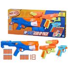 NERF N Series, zestaw Gear Up Pack, 3 wyrzutnie, 2 akcesoria i 18 strzałek