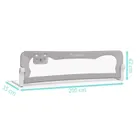 Nukido, barierka ochronna do łóżka, szara, 200 cm