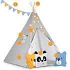 Nukido, namiot tipi dla dzieci ze światełkami, szary