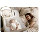 Nukido, NK-243, łóżeczko turystyczne składane, dostawka, beżowe