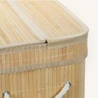 Nuxio, Luva, bambusowy kosz na pranie z pokrywą, 80l