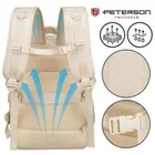 Peterson, plecak podróżny z siatkowaną przegrodą i paskami kompresyjnymi, ecru