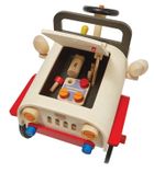 Plan Toys, Mały Mechanik, drewniany serwis samochodowy