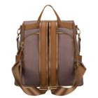 Plecak miejski, beżowy, skóra ekologiczna, Peterson