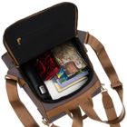 Plecak miejski, szary, skóra ekologiczna, Peterson