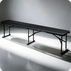 Plonos, ławka ogrodowa cateringowa składana, czarna, 180 cm