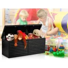 Plonos, skrzynia ogrodowa, czarna, 143,5-57-53,5 cm, 390l