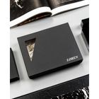 Portfel, czarny, skórzany, RFID, Loren