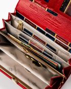 Portfel, czerwony, skórzany, Peterson