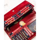 Portfel, czerwony, skórzany, Peterson