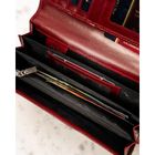 Portfel, czerwony, skórzany, Peterson