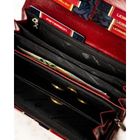 Portfel, czerwony, skórzany, Peterson