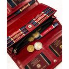 Portfel, czerwony, skórzany, Peterson