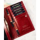 Portfel, czerwony, skórzany, Peterson