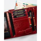 Portfel, czerwony, skórzany, Peterson