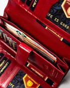 Portfel, czerwony, skórzany, RFID, Peterson