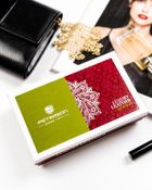 Portfel na karty, czerwony, skórzany, RFID, Peterson