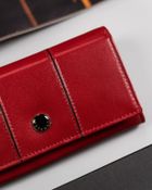 Portfel, skórzany, kwiatowy wzór, Peterson