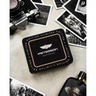 Portfel z brelokiem, czarny, skórzany, Peterson