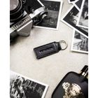 Portfel z brelokiem, czarny, skórzany, Peterson