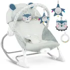 Ricokids, leżaczek bujaczek z wibracją, szary