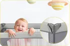 Ricokids, łóżeczko turystyczne, z materacem i torbą, ciemnoszare