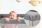 Ricokids, łóżeczko turystyczne, z materacem i torbą, jasnoszare