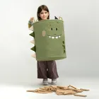 Sipo, kosz na zabawki XXL, wersja premium, zamykany na ściągacz, Dino