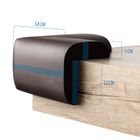 Sipo, zestaw piankowych zabezpieczeń narożników mebli, brązowe, 4 szt.