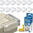 Sipo, zestaw silikonowych, transparentnych zabezpieczeń narożników mebli, kształt L, 12 szt.