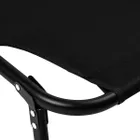 Składane łóżko turystyczne z materacem, czarne, 68-200 cm