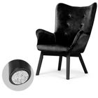 Sofotel, Norse, fotel uszak do karmienia z podnóżkiem, czarny