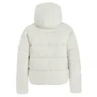 Szara ocieplana kurtka z kapturem cropped NOWEAR