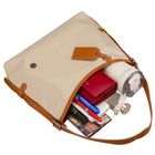 Torebka listonoszka, beżowa, skóra ekologiczna, Peterson