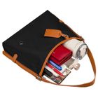 Torebka listonoszka, czarna, skóra ekologiczna, Peterson