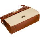 Torebka listonoszka, ecru, skóra ekologiczna, Peterson