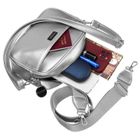 Torebka listonoszka, srebrna, Peterson