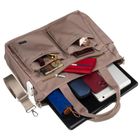 Torebka shopper, na laptopa, beżowa, Peterson