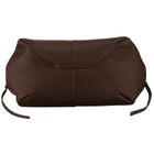 Torebka shopper z etui, brązowa, skóra ekologiczna, Peterson