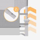 Tulano, Cover 30, barierka ochronna na łóżko, white-grey, 200 cm