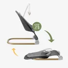 Tulano, Moon 50, leżaczek bujaczek, szary