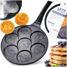 Vilde, Black Line, patelnia do jajek granitowa, 7 otworów, 26 cm