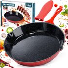 Vilde, Cast Enamel, patelnia żeliwna emaliowana z silikonową nakładką, 20 cm