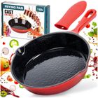 Vilde, Cast Enamel, patelnia żeliwna emaliowana z silikonową nakładką, 30 cm