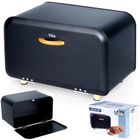 Vilde, chlebak metalowy, czarny, 35,5-21-23,5 cm