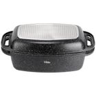 Vilde, Granitica, brytfanna granitowa z pokrywką 2w1, 5,5+2,5l, 40-22,5-16 cm