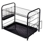 Vilde, suszarka na naczynia, czarna dwupoziomowa, 51.5-24.5-33 cm