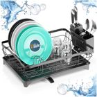 Vilde, suszarka na naczynia, metalowa, czarna, 48-32,5-18,5 cm